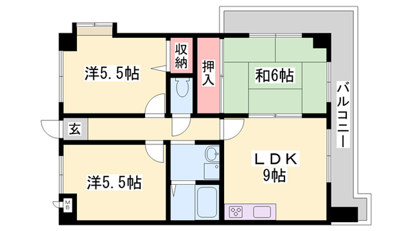 山陽魚住駅 徒歩5分 2階の物件間取画像